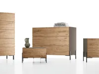 Night Velvet group in knotted oak by Spagnol Mobili.