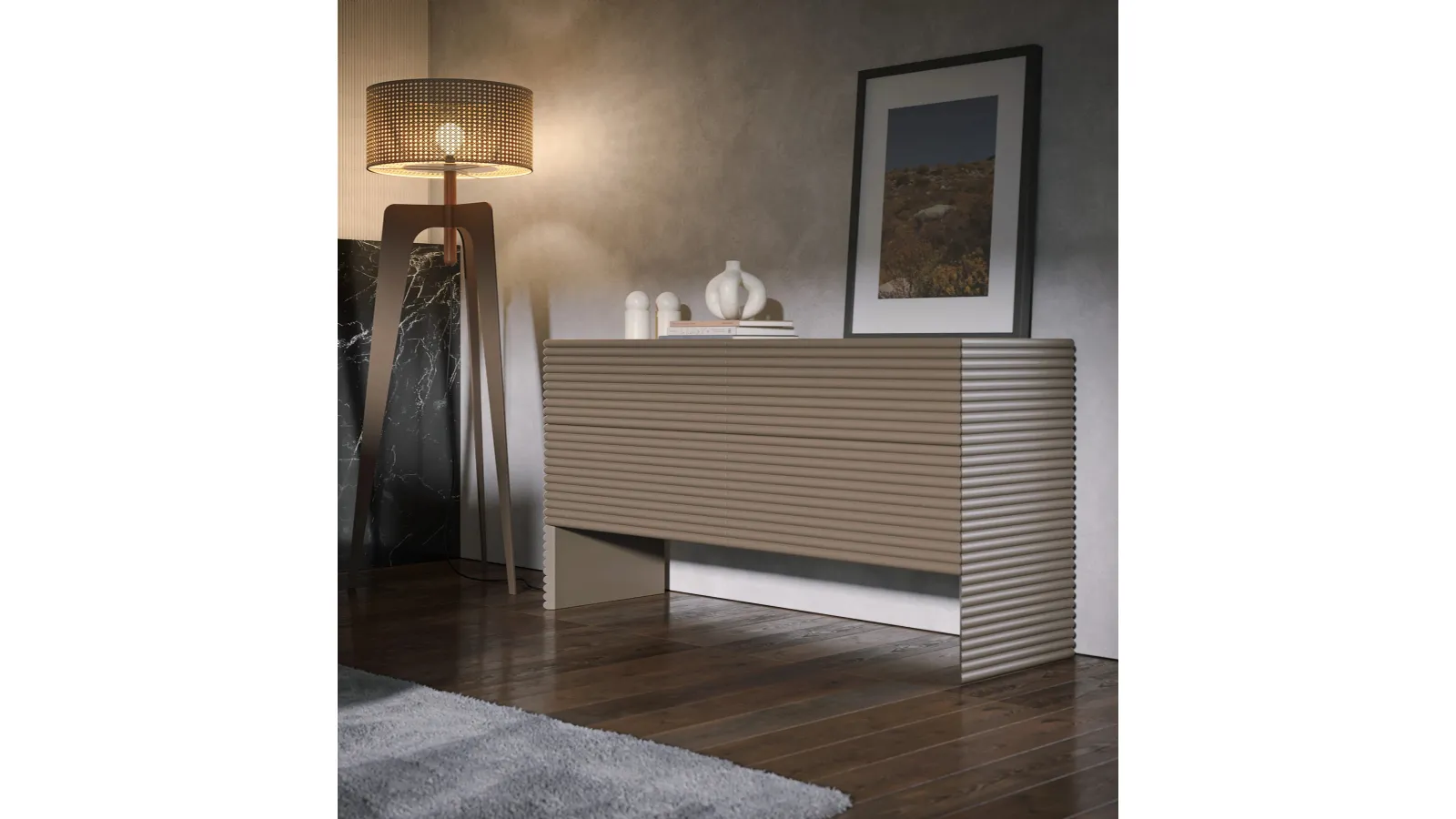 Patsy lacquered wooden dresser by Tonin Casa.
