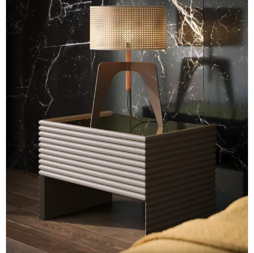 Patsy lacquered wooden bedside table by Tonin Casa