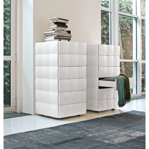 Venice drawer unit in white lacquered finish by Tonin Casa
