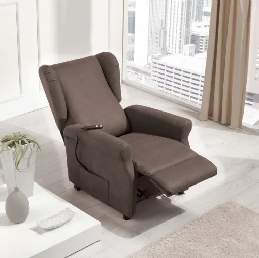 Relax armchair with Edward powered lift mechanism by Nicoletti Home