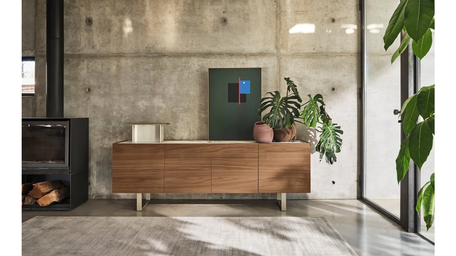 Horizon wooden sideboard by Calligaris