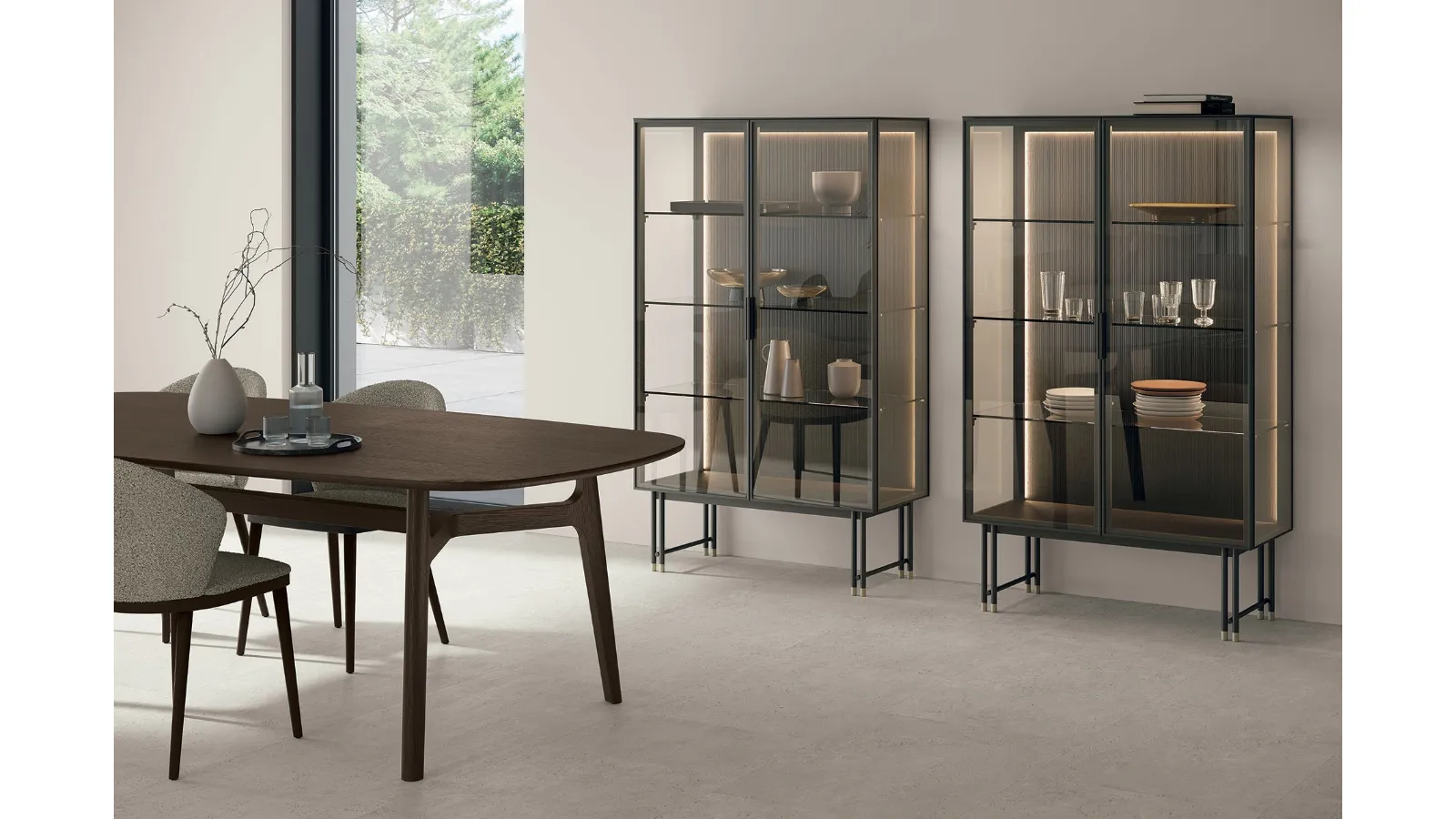 Joyce glass-fronted sideboard by Tomasella