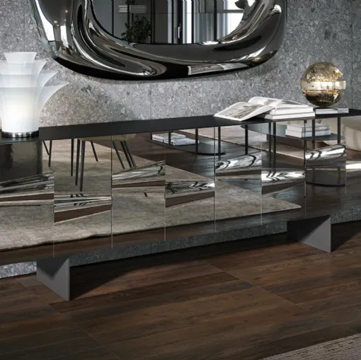 Fused glass sideboard Saffira by Tonin Casa