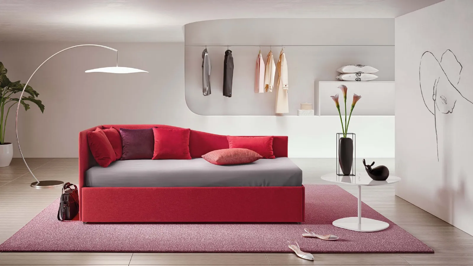 Single bed with pull-out bed Solanum by Le Comfort