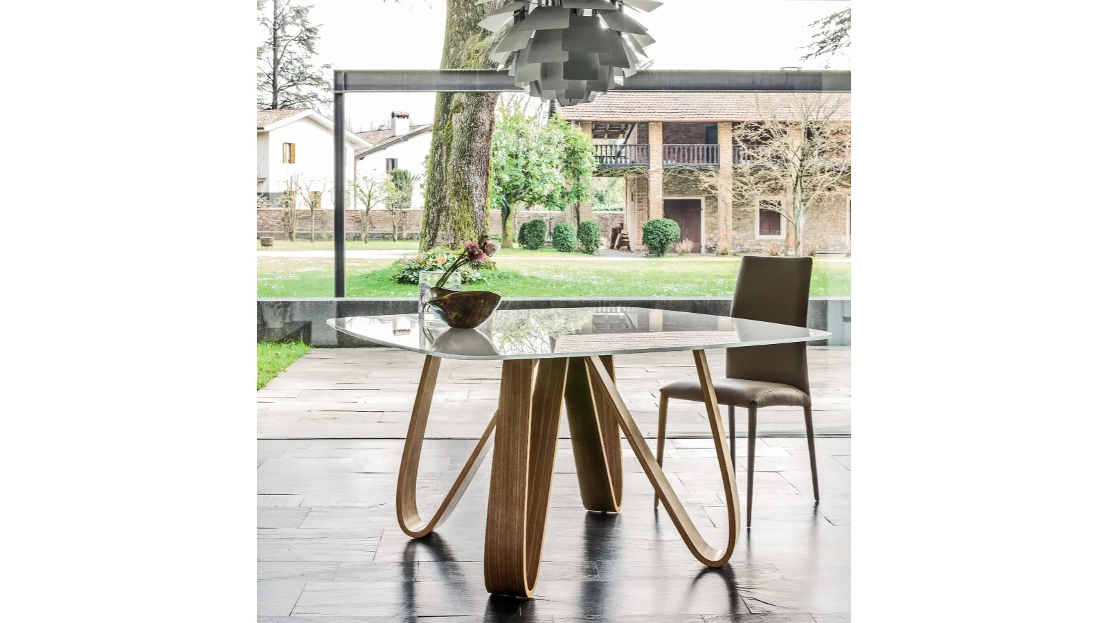 Butterfly glass table by Tonin Casa