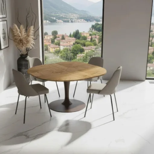 Modern extendable Croissant table by Easyline