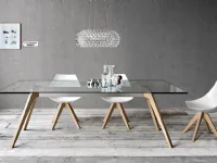 Delta extendable glass table by Pianca