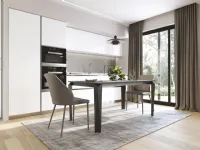Diamond extendable table in anthracite cement laminate by Zamagna