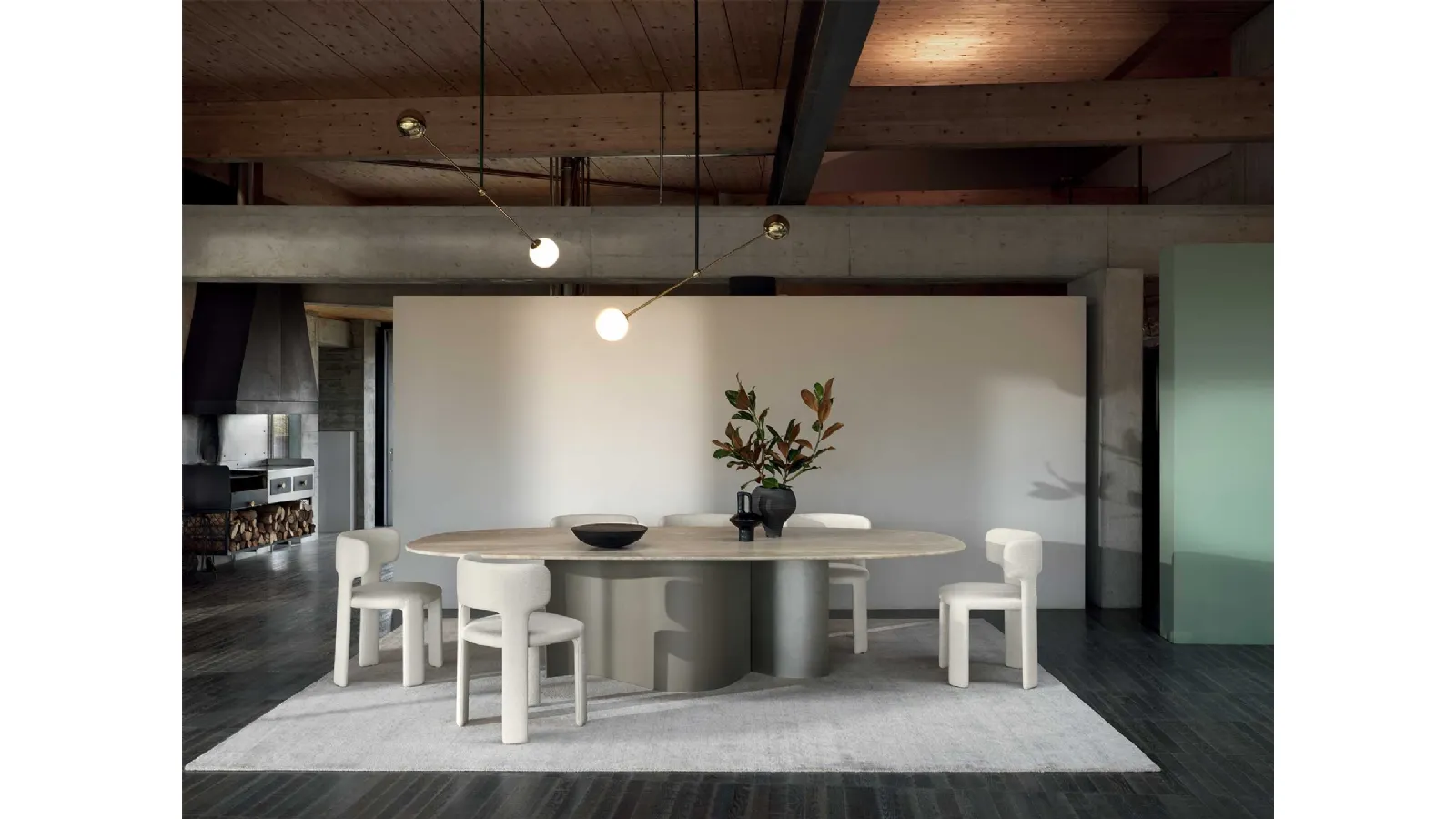 Doon table with marble top by Ditre Italia.