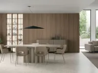 Fortuny table with ceramic top and metal structure by Tomasella.