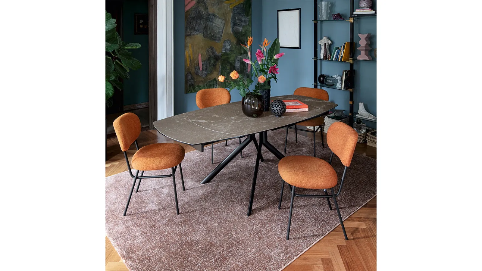 Extendable dining table Giove Plus by Connubia.