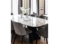 Icaro fixed table in ceramic by Calligaris
