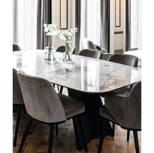 Icaro fixed table in ceramic by Calligaris