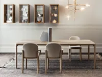 Pianca Inari Glass Table with Marble Effect