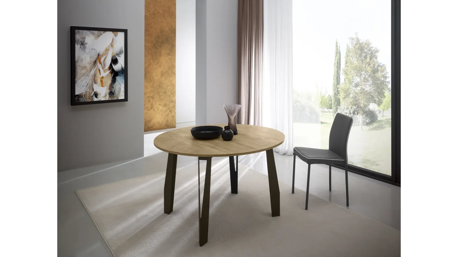 Jet round table by Zamagna