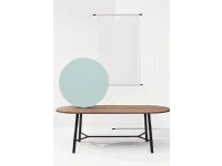 Record Living Natural Oak table with steel base by Infiniti.