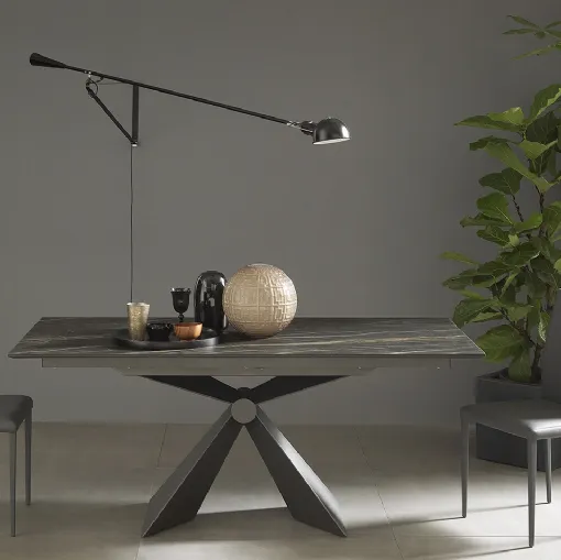 Extendable table with ceramic top Sintesi by Altacom