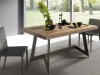 Extendable table with wooden top Sipario by Altacom