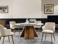 Susan round table in ceramic by Calligaris
