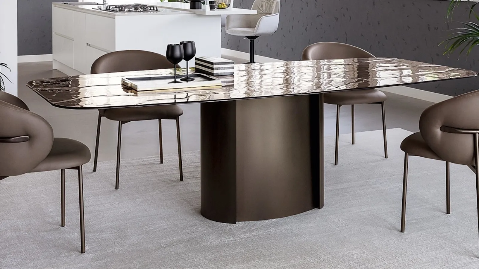 Calligaris' Yoroi glass table
