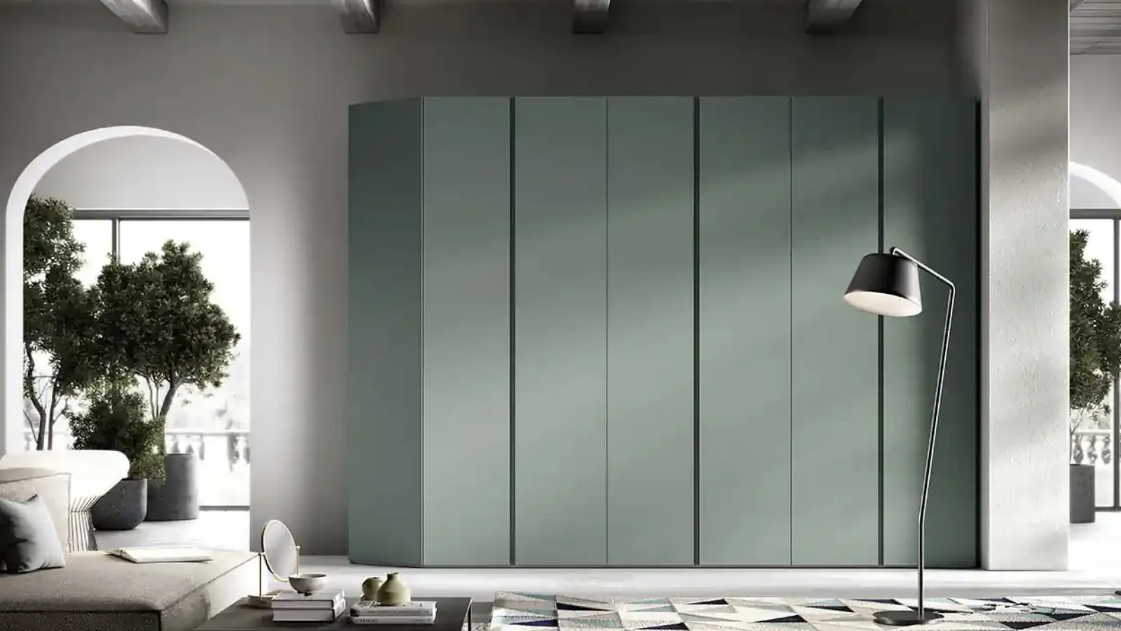 Libeccio and Bora B363 wardrobe by Moretti Compact Day Night