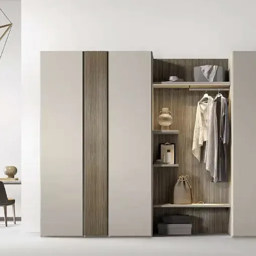 Wardrobe with swing doors Utility Bora U454 by Moretti Compact Day Night