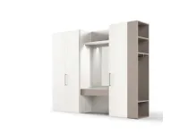 Wardrobe with swing doors Utility Libeccio U452 by Moretti Compact Day Night