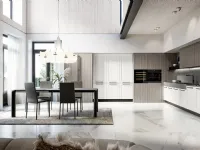 Classic corner kitchen Asolo 02 in lacquered and laminated by Arredo3.