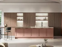 Classic Kitchen in Open-Pore Lacquered Finish with Opera Island by Arredo3