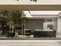 Modern outdoor kitchen in aluminum Aura 01 by Arredo3