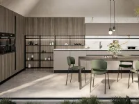 Modern angular kitchen Cloe 06 in lacquered and laminated finish by Arredo3.