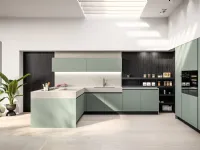 Modern Kitchen in Laminate with Cloe Peninsula by Arredo3