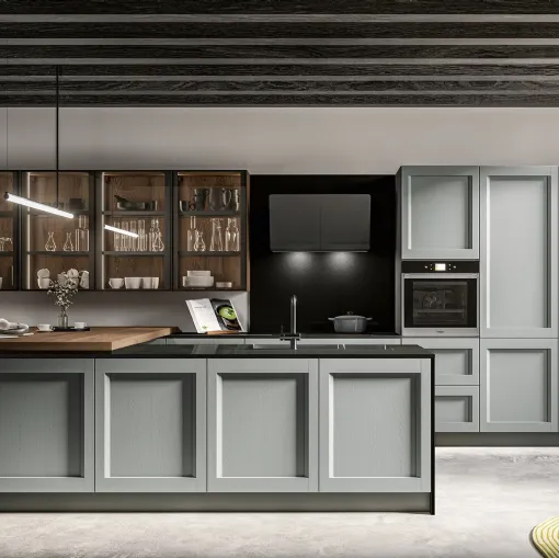 Modern Kitchen with Frida 02 Peninsula by Arredo3