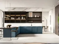 Modern Kitchen in lacquered and laminate with Meg island by Arredo3