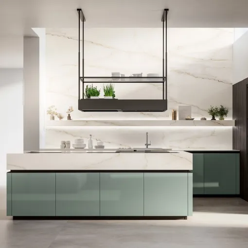 Modern Kitchen with Time 02 Island by Arredo3