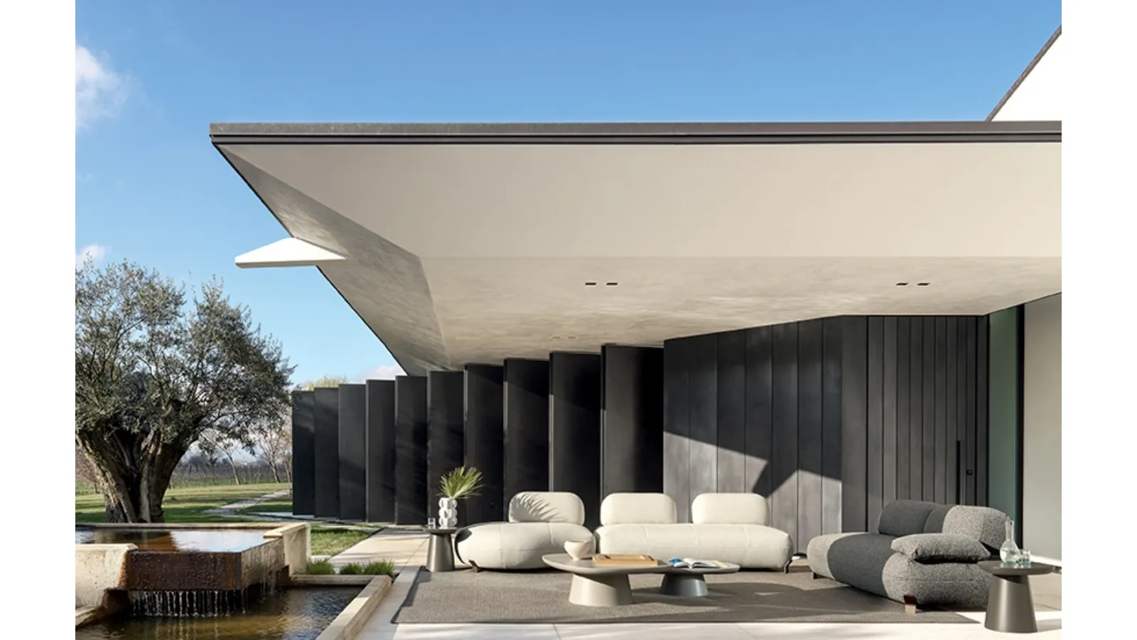 Upholstered fabric sofa Pacific by Ditre Italia.