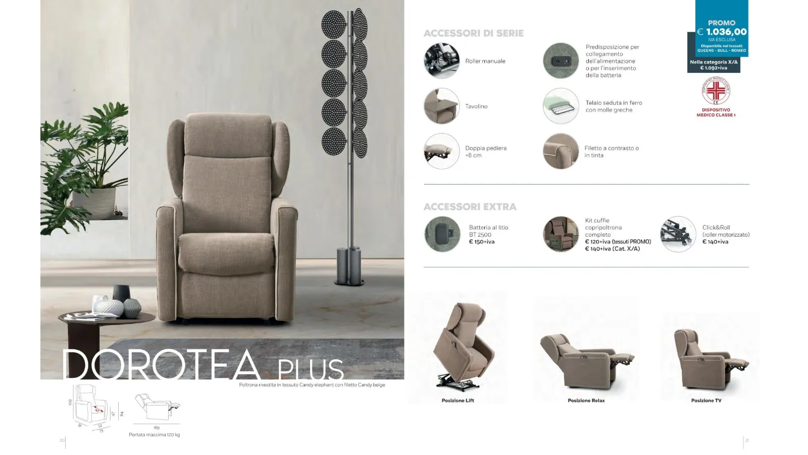 Relax Armchairs with Lift Function