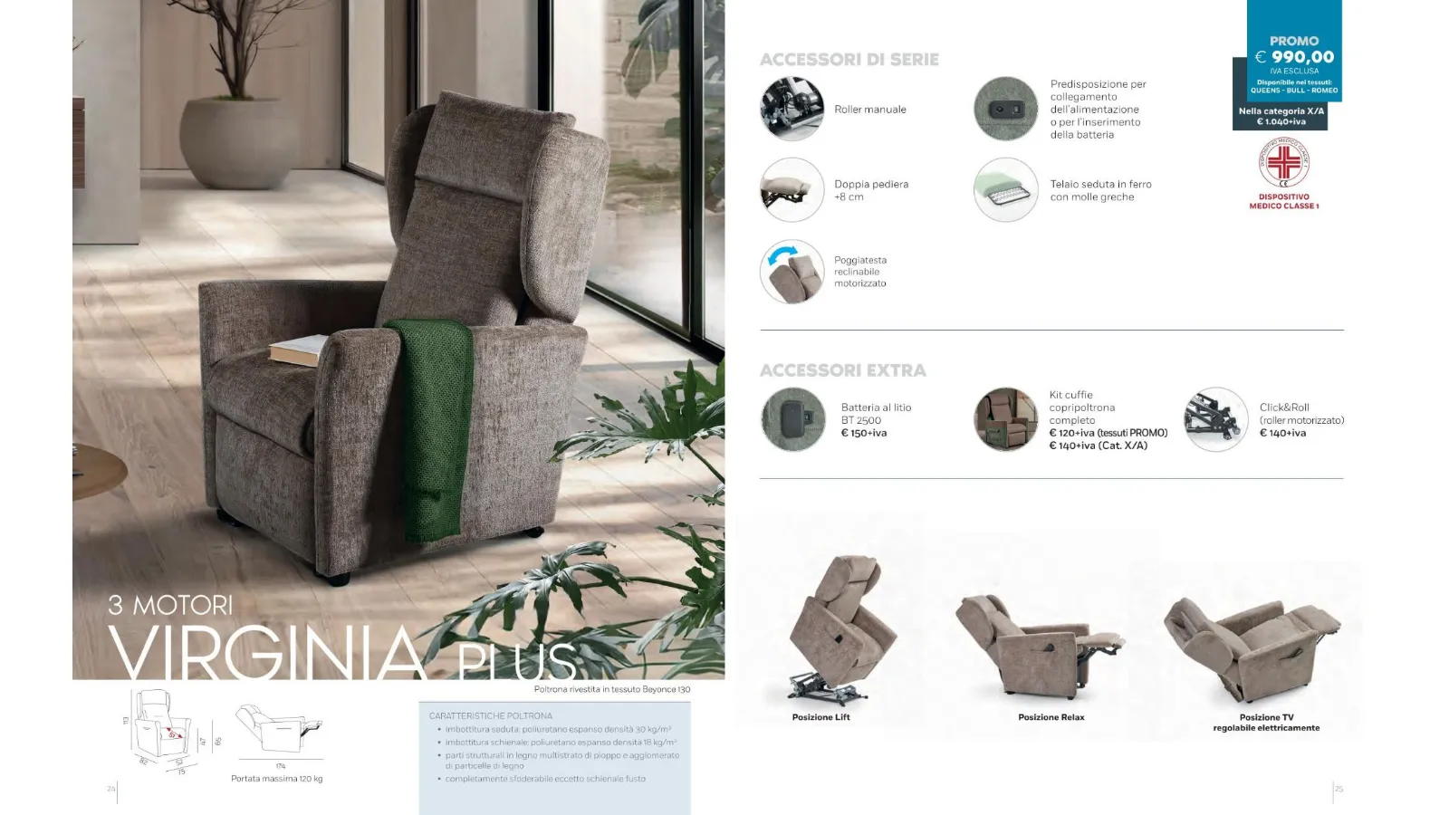 Relax Armchairs with Lift Function