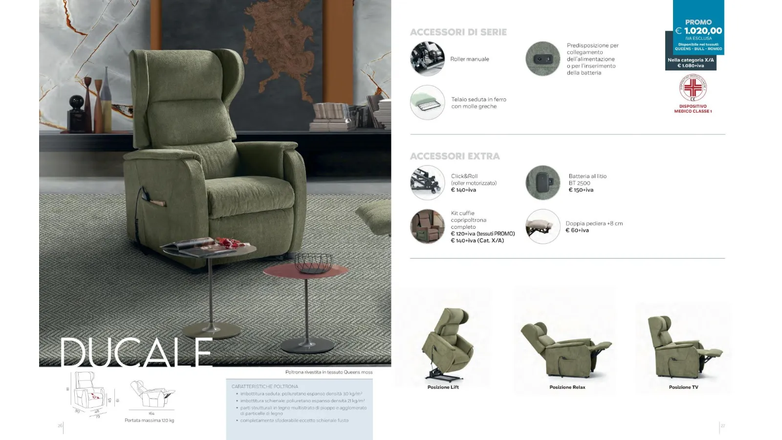 Relax Armchairs with Lift Function