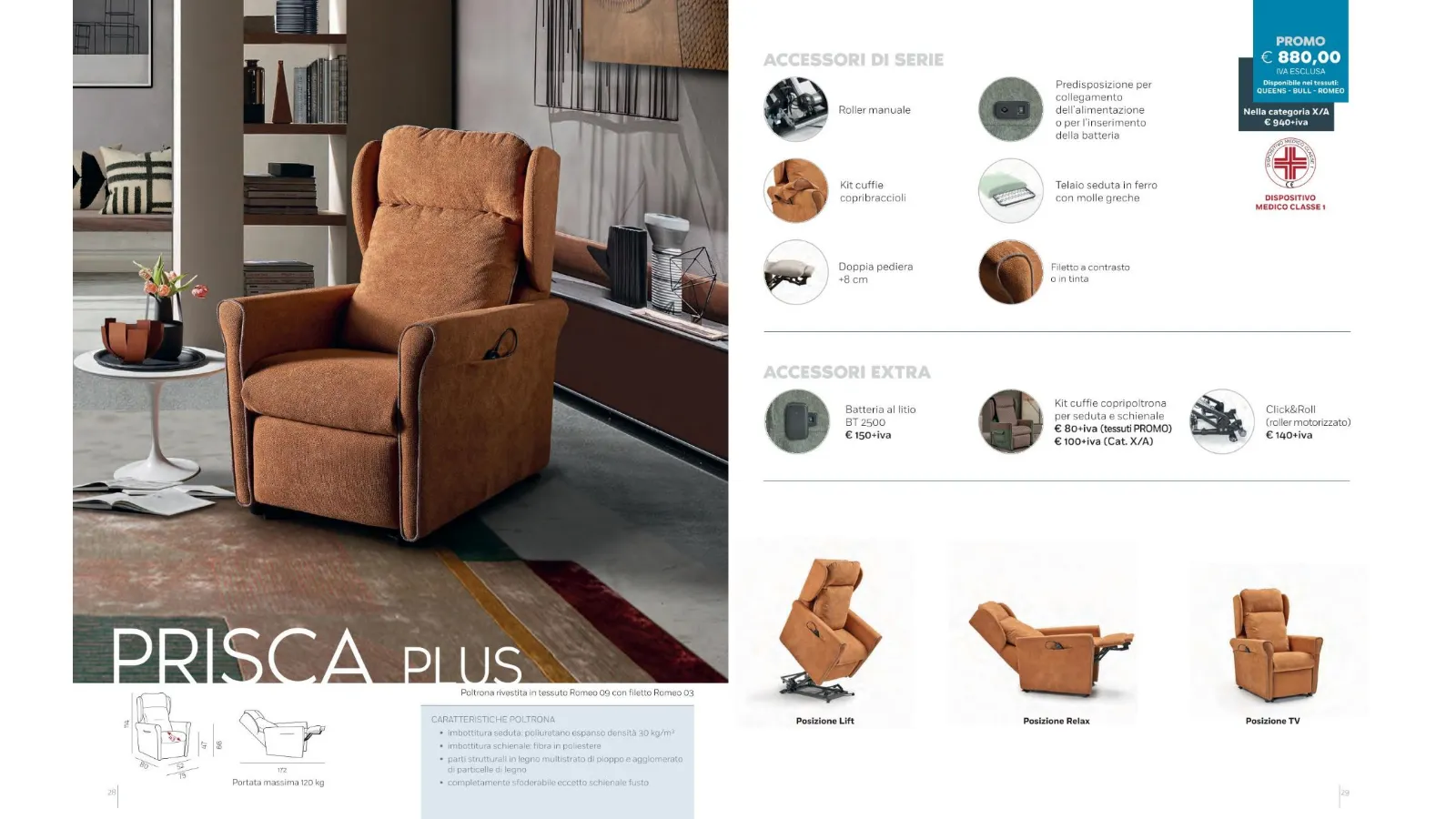 Relax Armchairs with Lift Function