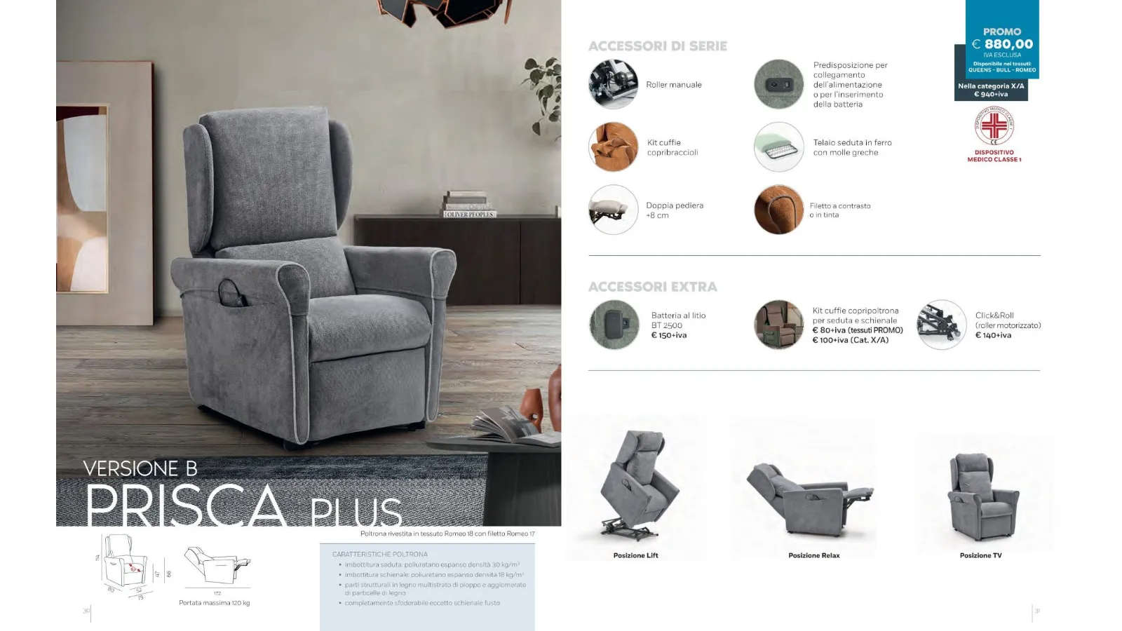 Relax Armchairs with Lift Function