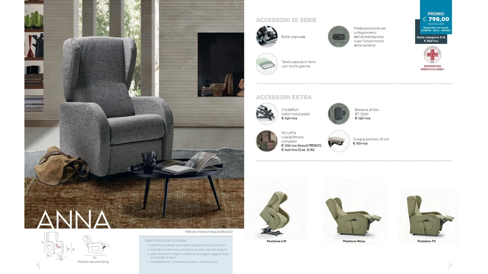 Relax Armchairs with Lift Function