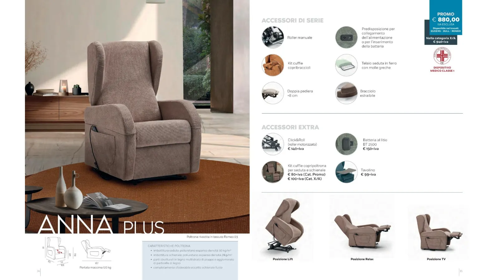 Relax Armchairs with Lift Function