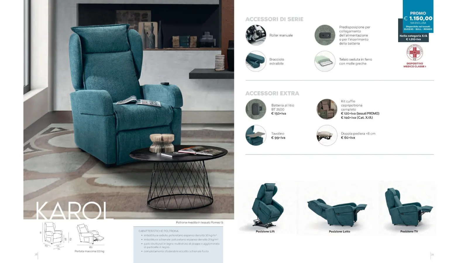 Relax Armchairs with Lift Function