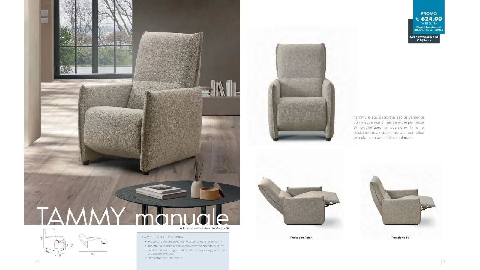 Relax Armchairs with Lift Mechanism