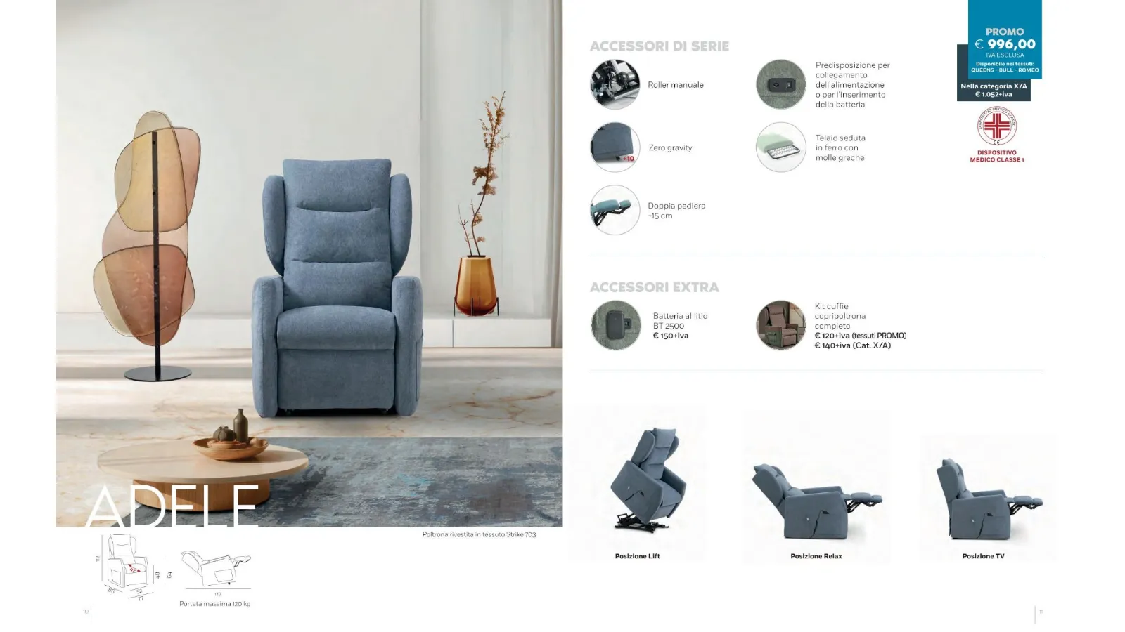 Relax Armchairs with Lift Function