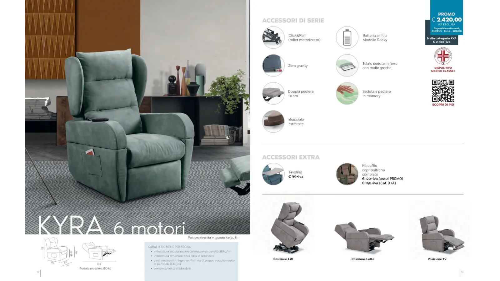 Relax Armchairs with Lift Function
