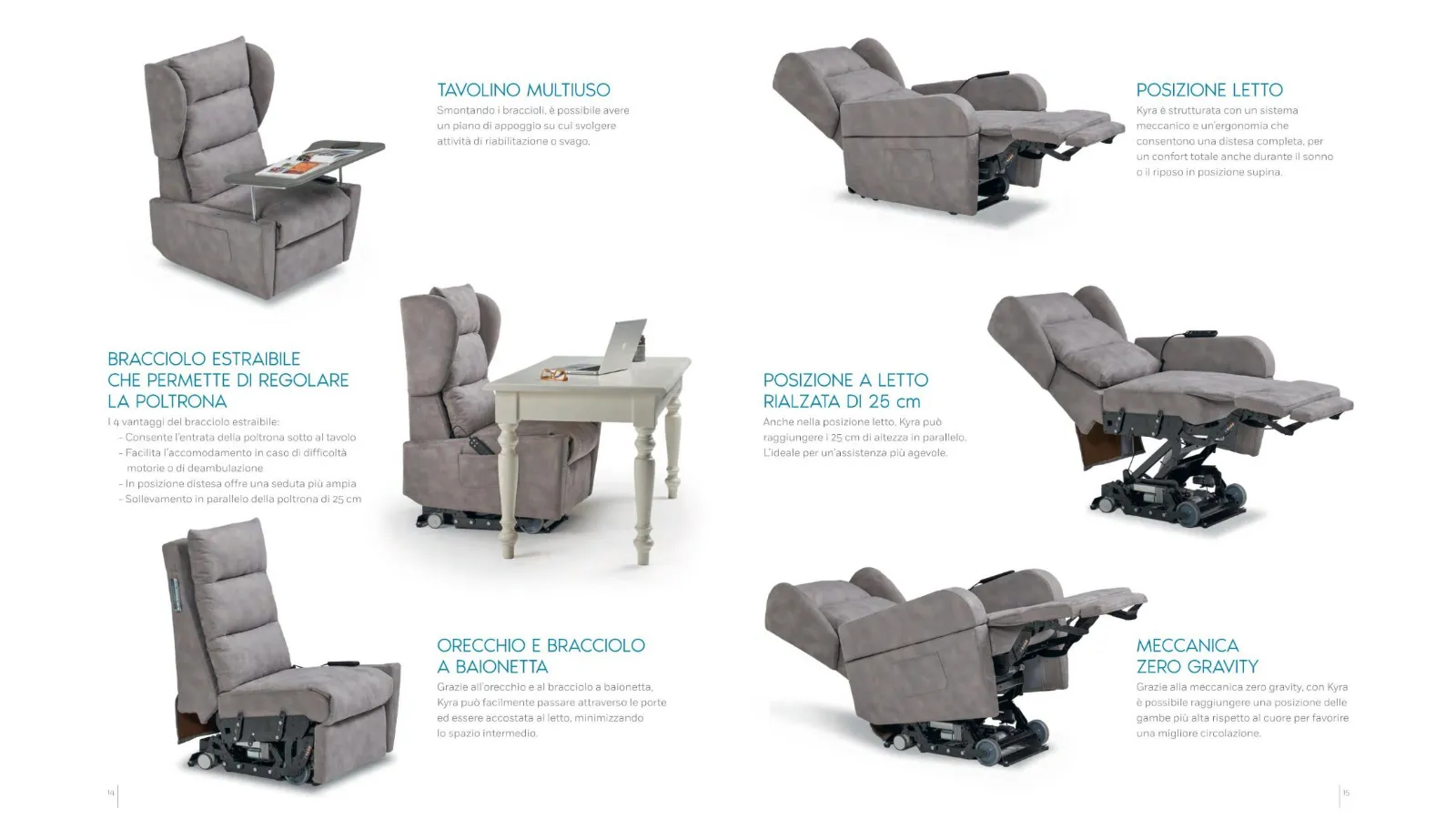 Relax Armchairs with Lift Mechanism