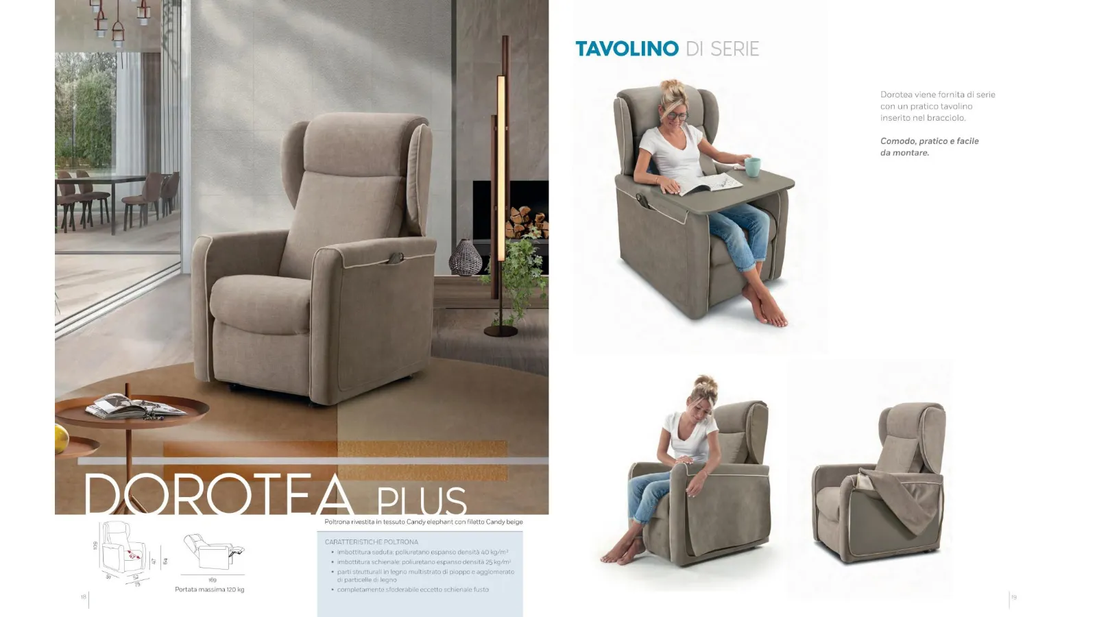 Relax Armchairs with Lift Function